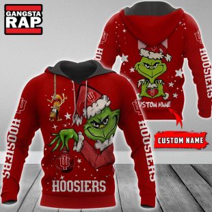 NCAA Indiana Hoosiers Football Team The Grinch Christmas Hoodie