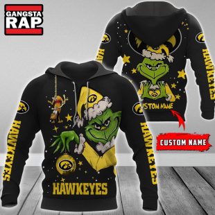 NCAA Iowa Hawkeyes Football Team The Grinch Christmas Hoodie