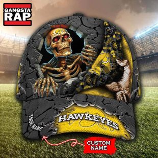 NCAA Iowa Hawkeyes Special Sport Skull Halloween Custom Classic Cap