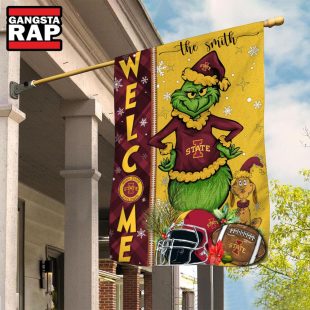 NCAA Iowa State Cyclones Football Grinch Christmas Custom Flag