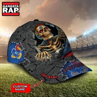 NCAA Kansas Jayhawks Special Sport Skull Halloween Custom Classic Cap