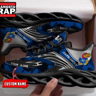 NCAA Kansas Jayhawks Sport Logo Team Custom Name Max Soul Shoes