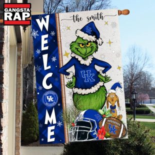 NCAA Kentucky Wildcats Football Grinch Christmas Custom Flag