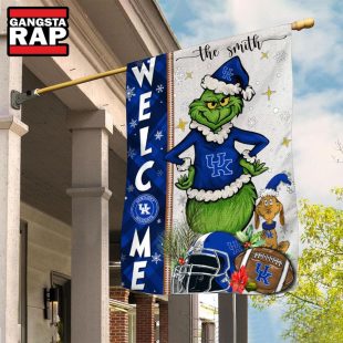 NCAA Kentucky Wildcats Football Grinch Christmas Custom Flag