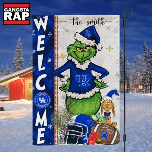 NCAA Kentucky Wildcats Football Grinch Christmas Custom Flag