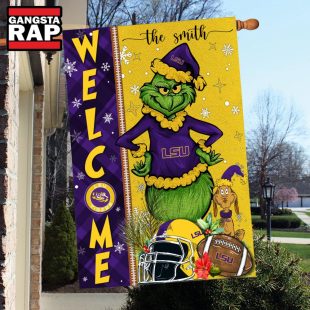 NCAA LSU Tigers Football Grinch Christmas Custom Flag