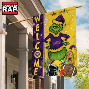 NCAA LSU Tigers Football Grinch Christmas Custom Flag