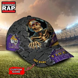 NCAA LSU Tigers Special Sport Skull Halloween Custom Classic Cap