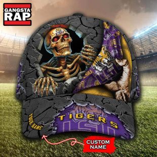 NCAA LSU Tigers Special Sport Skull Halloween Custom Classic Cap