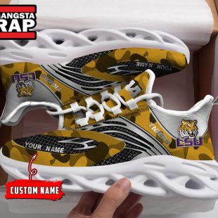 NCAA LSU Tigers Sport Logo Team Custom Name Max Soul Shoes