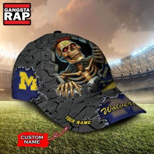 NCAA Michigan Wolverines Special Sport Skull Halloween Custom Classic Cap