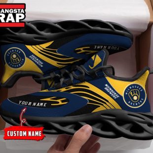 NCAA Milwaukee Brewers Sport Logo Team Custom Name Max Soul Shoes