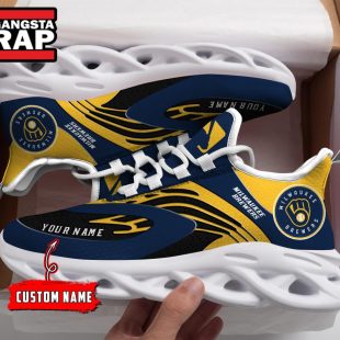 NCAA Milwaukee Brewers Sport Logo Team Custom Name Max Soul Shoes