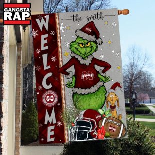 NCAA Mississippi State Bulldogs Football Grinch Christmas Custom Flag