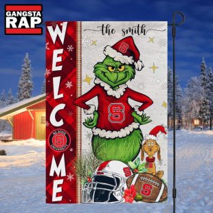 NCAA NC State Wolfpack Football Grinch Christmas Custom Flag