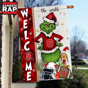 NCAA NC State Wolfpack Football Grinch Christmas Custom Flag