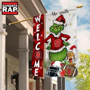 NCAA NC State Wolfpack Football Grinch Christmas Custom Flag