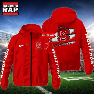 NCAA NC State Wolfpack Special Logo Team Custom Name Windbreaker Jacket