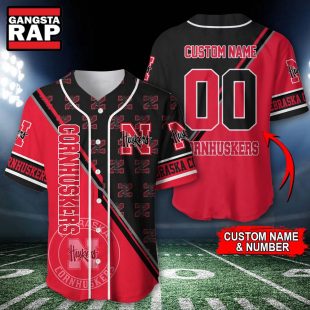 NCAA Nebraska Cornhuskers Logo Team Sport Design Baseball Jersey