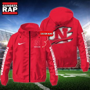 NCAA Nebraska Cornhuskers Special Logo Team Custom Name Windbreaker Jacket