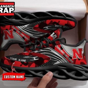 NCAA Nebraska Cornhuskers Sport Logo Team Custom Name Max Soul Shoes