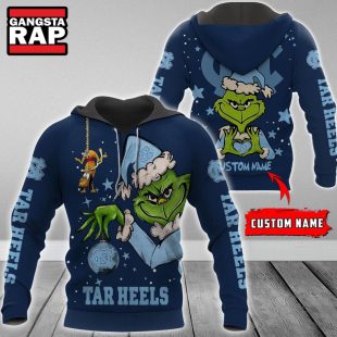 NCAA North Carolina Tar Heels Football Team The Grinch Christmas Hoodie