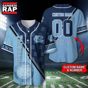 NCAA North Carolina Tar Heels Logo Team Sport Design Baseball Jersey