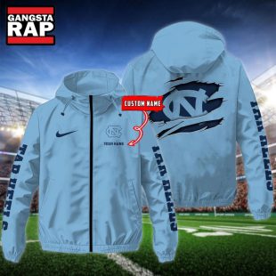 NCAA North Carolina Tar Heels Special Logo Team Custom Name Windbreaker Jacket