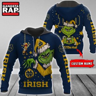 NCAA Notre Dame Fighting Irish Football Team The Grinch Christmas Hoodie