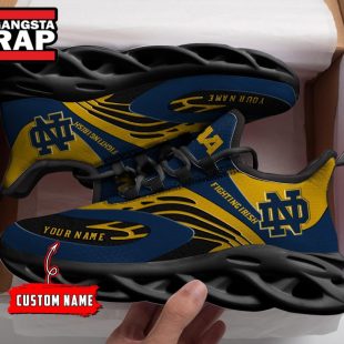 NCAA Notre Dame Fighting Irish Sport Logo Team Custom Name Max Soul Shoes