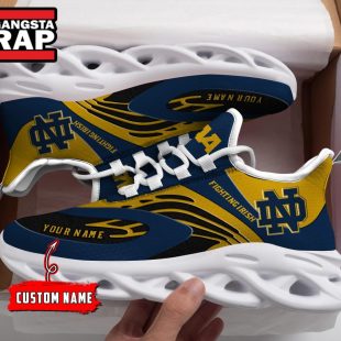 NCAA Notre Dame Fighting Irish Sport Logo Team Custom Name Max Soul Shoes