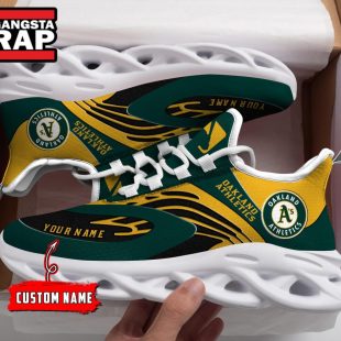 NCAA Oakland Athletics Sport Logo Team Custom Name Max Soul Shoes