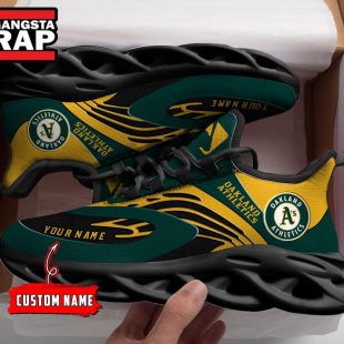 NCAA Oakland Athletics Sport Logo Team Custom Name Max Soul Shoes