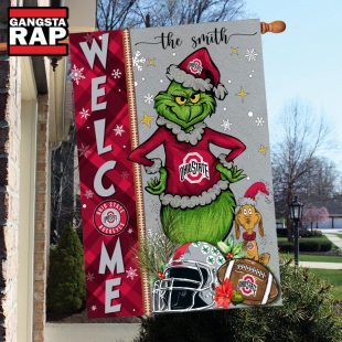 NCAA Ohio State Buckeyes Football Grinch Christmas Custom Flag