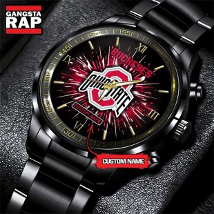 NCAA Ohio State Buckeyes Football Team Logo Design Black Watch