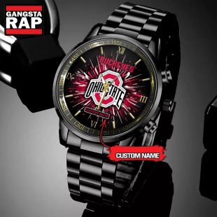 NCAA Ohio State Buckeyes Football Team Logo Design Black Watch