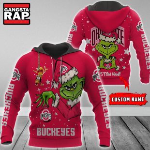 NCAA Ohio State Buckeyes Football Team The Grinch Christmas Hoodie