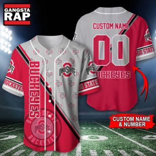 NCAA Ohio State Buckeyes Logo Team Sport Design Baseball Jersey