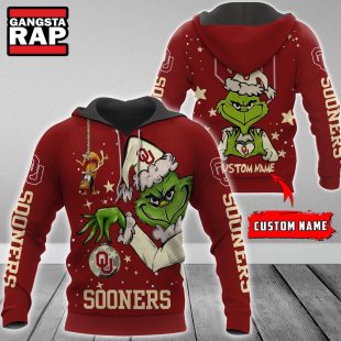 NCAA Oklahoma Sooners Football Team The Grinch Christmas Hoodie