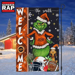 NCAA Oklahoma State Cowboys Football Grinch Christmas Custom Flag