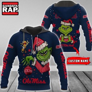 NCAA Ole Miss Rebels Football Team The Grinch Christmas Hoodie