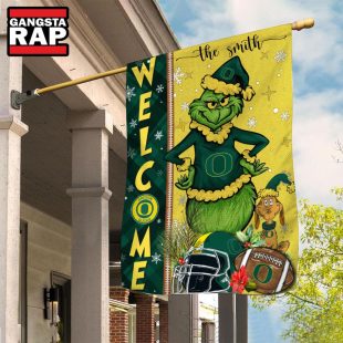 NCAA Oregon Ducks Football Grinch Christmas Custom Flag