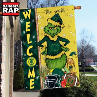 NCAA Oregon Ducks Football Grinch Christmas Custom Flag