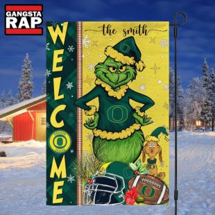 NCAA Oregon Ducks Football Grinch Christmas Custom Flag