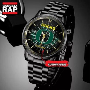 NCAA Oregon Ducks Football Team Logo Design Black Watch