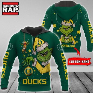 NCAA Oregon Ducks Football Team The Grinch Christmas Hoodie