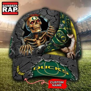 NCAA Oregon Ducks Special Sport Skull Halloween Custom Classic Cap