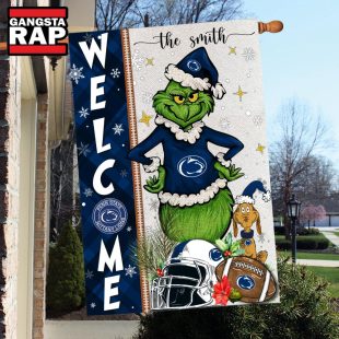 NCAA Penn State Nittany Lions Football Grinch Christmas Custom Flag