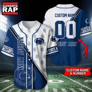 NCAA Penn State Nittany Lions Logo Team Sport Design Baseball Jersey