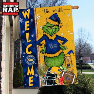 NCAA Pittsburgh Panthers Football Grinch Christmas Custom Flag